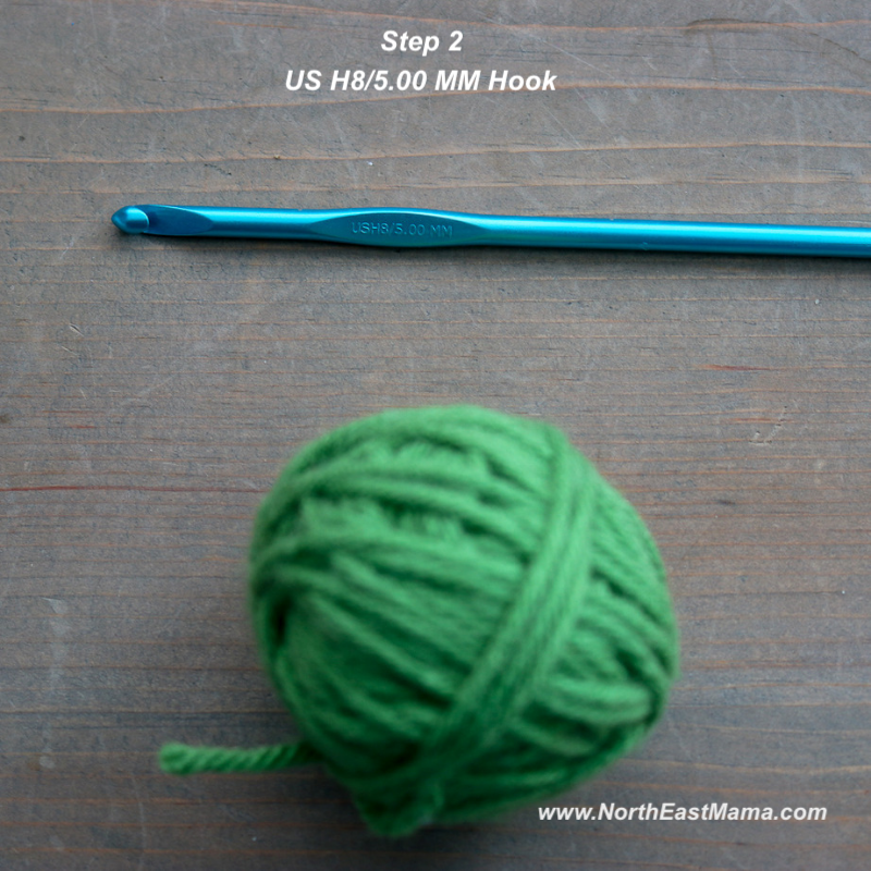 Crochet shamrock pattern step 2