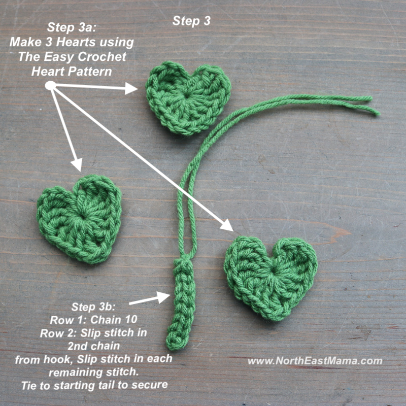 Photo of Step 3 crochet shamrock pattern