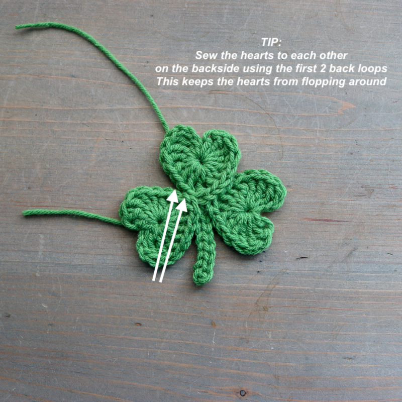 Crochet shamrock pattern helpful hint