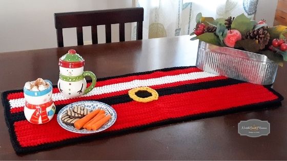 Santa Table Runner Free Crochet Pattern